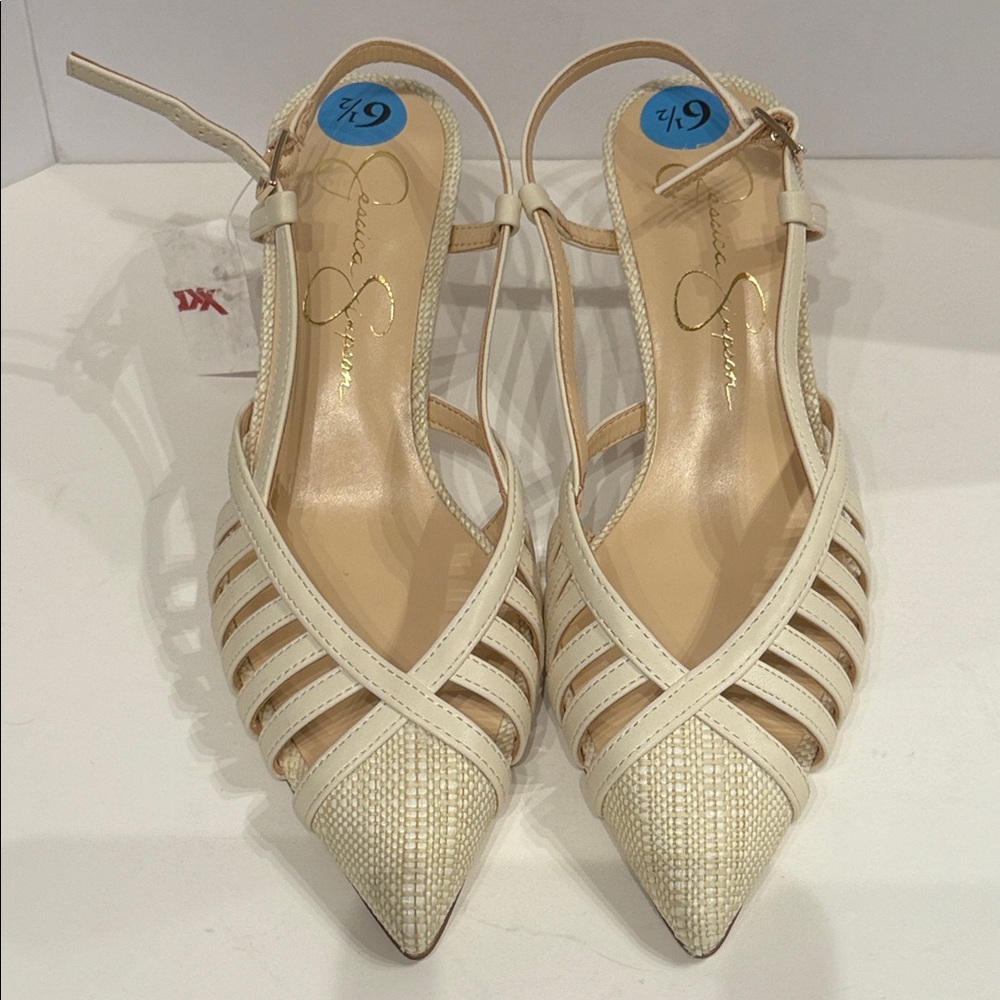 Jessica Simpson Strappy Pumps Cream Color  NWT-FINAL PRICE! - Picture 3 of 11